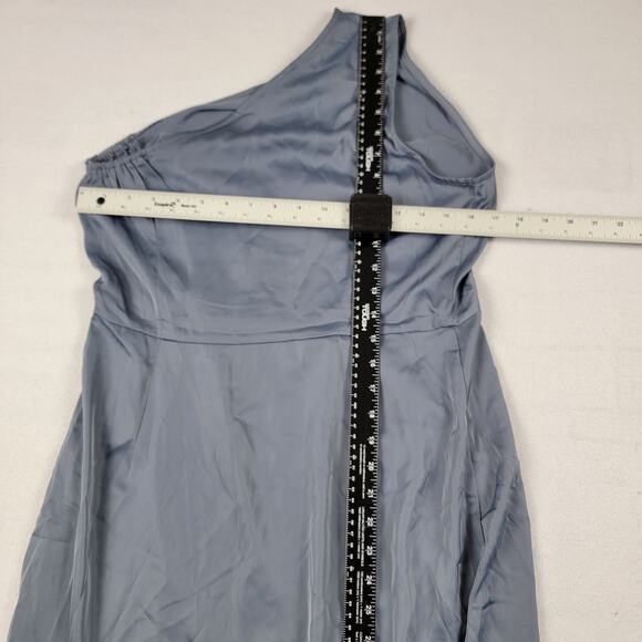 PrettyGarden One-Shoulder Slate Blue Dress Size L New With Tags 845 - Picture 7 of 9